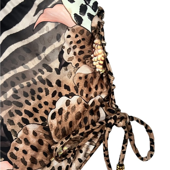 Agua Bendita Reversible Hope Jambo Animal Print High Waist Bikini Bottom Size S - Picture 15 of 16